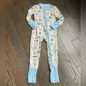 Angel Dear Two Way Zipper Romper | School Supplies 12-18M